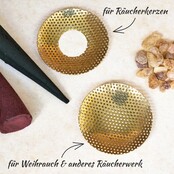 Räucherkerzen-Weihrauchbrenner aus Messing in Schwarz
