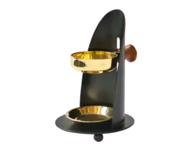 Weihrauchbrenner aus Messing in Schwarz