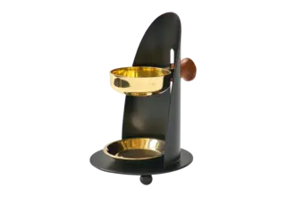 Weihrauchbrenner aus Messing in Schwarz