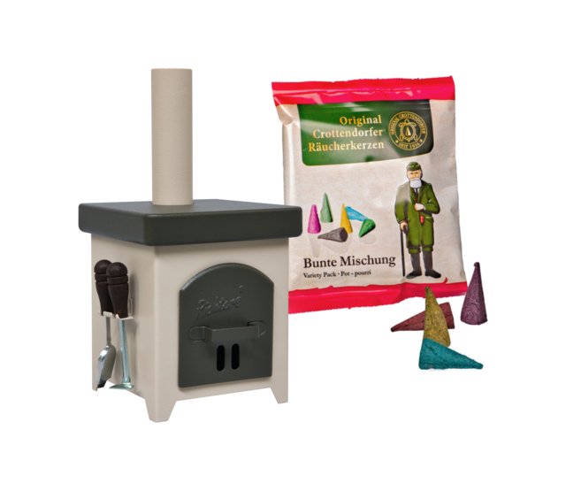 Räucherkerzenofen Hüttenofen  aus Feinblech