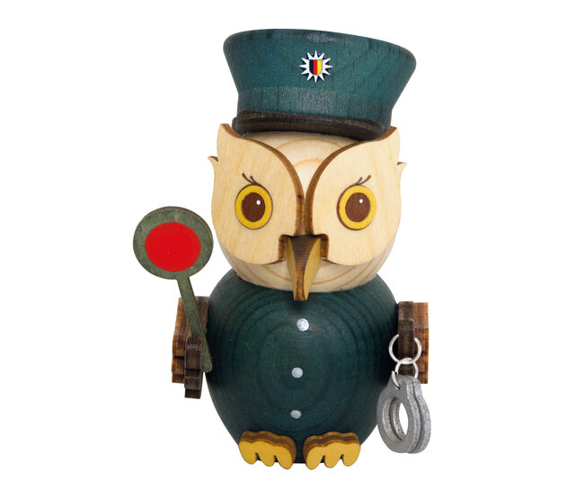 Drechslerei Kuhnert Holzfigur-Mini Eule Polizist Drechslerei Kuhnert Holzfigur-Mini Eule Polizist