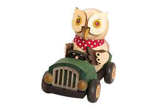 Mini Eule im Flitzer, grün