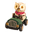 Drechslerei Kuhnert Drechslerei Kuhnert Holzfigur-Mini Eule im Flitzer, grün