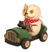 Drechslerei Kuhnert Holzfigur-Mini Eule im Flitzer, grün Drechslerei Kuhnert Holzfigur-Mini Eule im Flitzer, grün