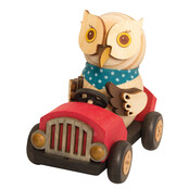 Drechslerei Kuhnert Holzfigur-Mini Eule im Flitzer, rot Drechslerei Kuhnert Holzfigur-Mini Eule im Flitzer, rot