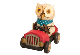 Mini Eule im Flitzer, rot