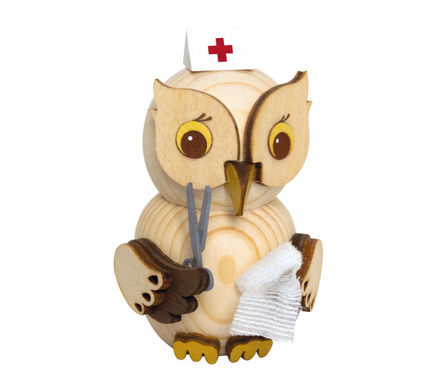 Drechslerei Kuhnert Holzfigur-Mini Eule Krankenschwester Drechslerei Kuhnert Holzfigur-Mini Eule Krankenschwester