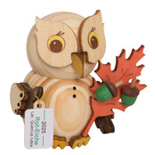 Drechslerei Kuhnert Holzfigur-Mini Eule Jahres-Minieule 2025/Rot-Eiche Drechslerei Kuhnert Holzfigur-Mini Eule Jahres-Minieule 2025/Rot-Eiche
