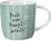 Gute Laune Tasse, "Heute nur Komplimente"