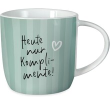 Gute Laune Tasse, "Heute nur Komplimente"