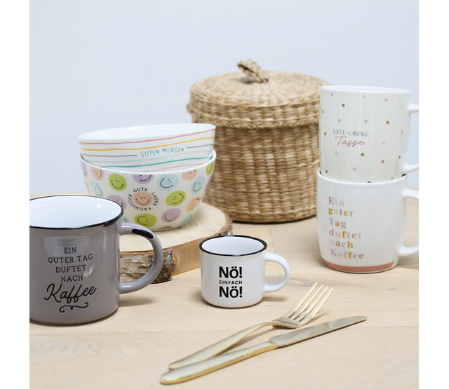 Grafik Werkstatt Gute Laune Tasse, "Müdigkeit"