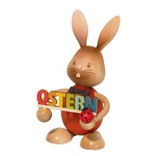 Drechslerei Kuhnert - Osterdekoration / Osterhase - Stupsi mit Osterschrift