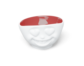 Schale herzlich, innen Rubin 500 ml