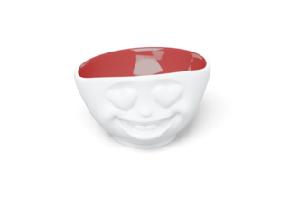 Schale herzlich, innen Rubin 500 ml