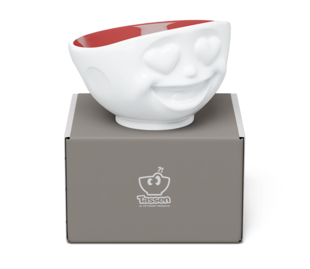 FIFTYEIGHT Schale herzlich, innen Rubin 500 ml