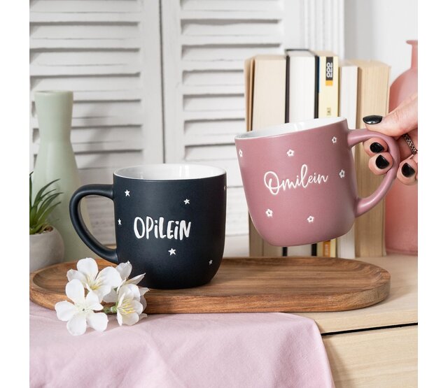 Sheepworld Tasse Mug Kaffeetasse mit Gravur Omilein Kaffee Tee Steinzeug