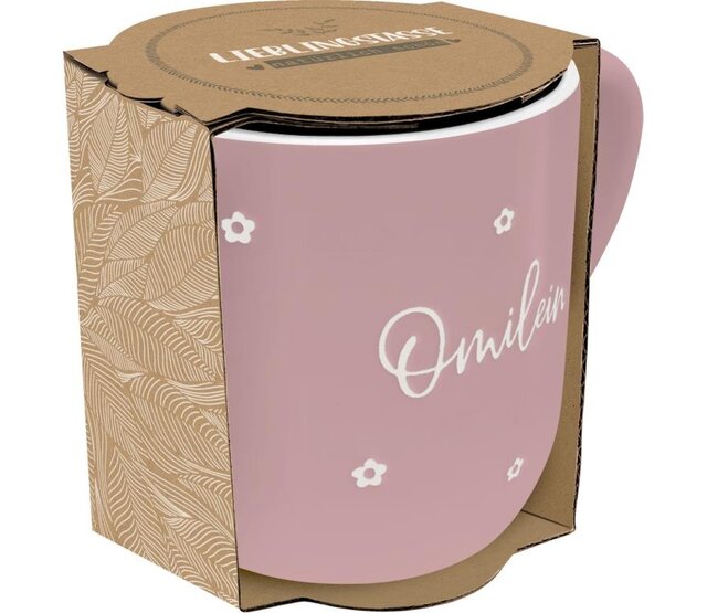 Sheepworld Tasse Mug Kaffeetasse mit Gravur Omilein Kaffee Tee Steinzeug