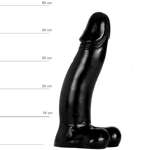 All Black Klassischer Dildo 45 x 9 cm