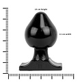 All Black Butt Plug 19 x 11cm