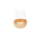 Vaas - Sparkle- Glas - Helder/Goud - 12,5x12,5x20,5cm