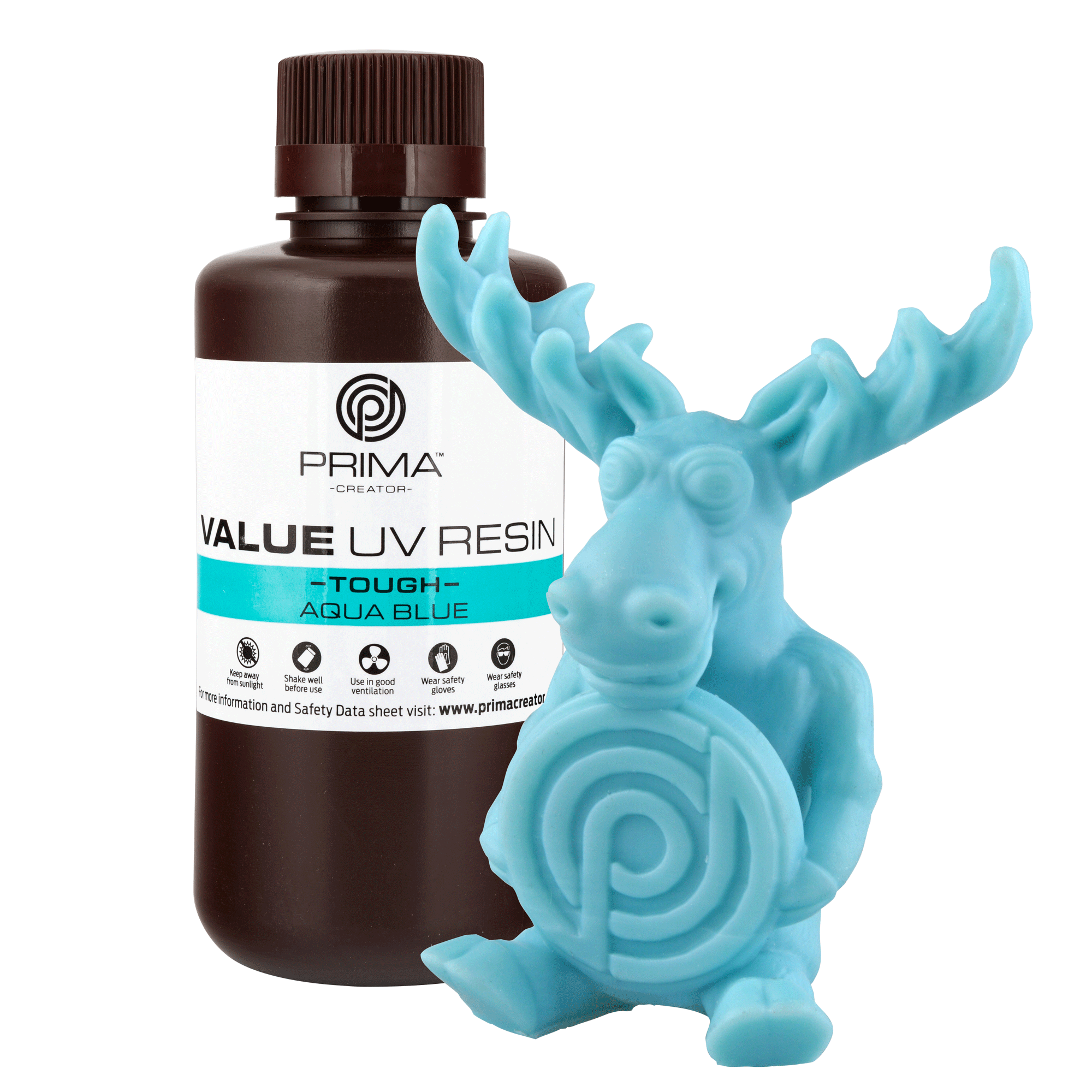 PrimaCreator VALUE DLP/UV Tough Resin (ABS like) - Aqua Blue