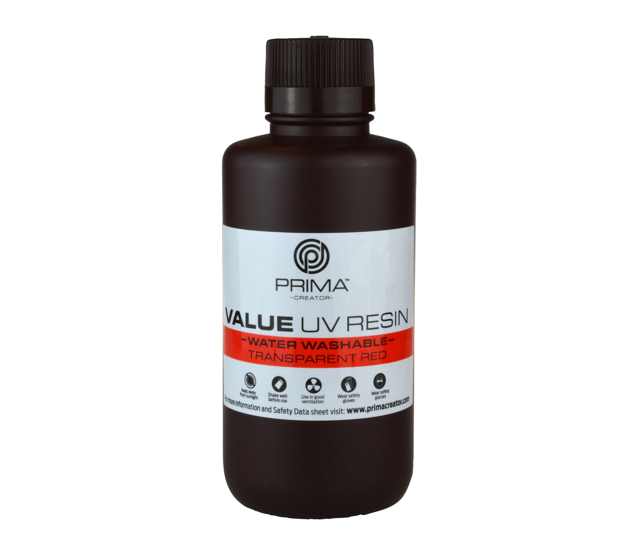 PrimaCreator VALUE DLP/UV Water Washable Resin - Transparent Red