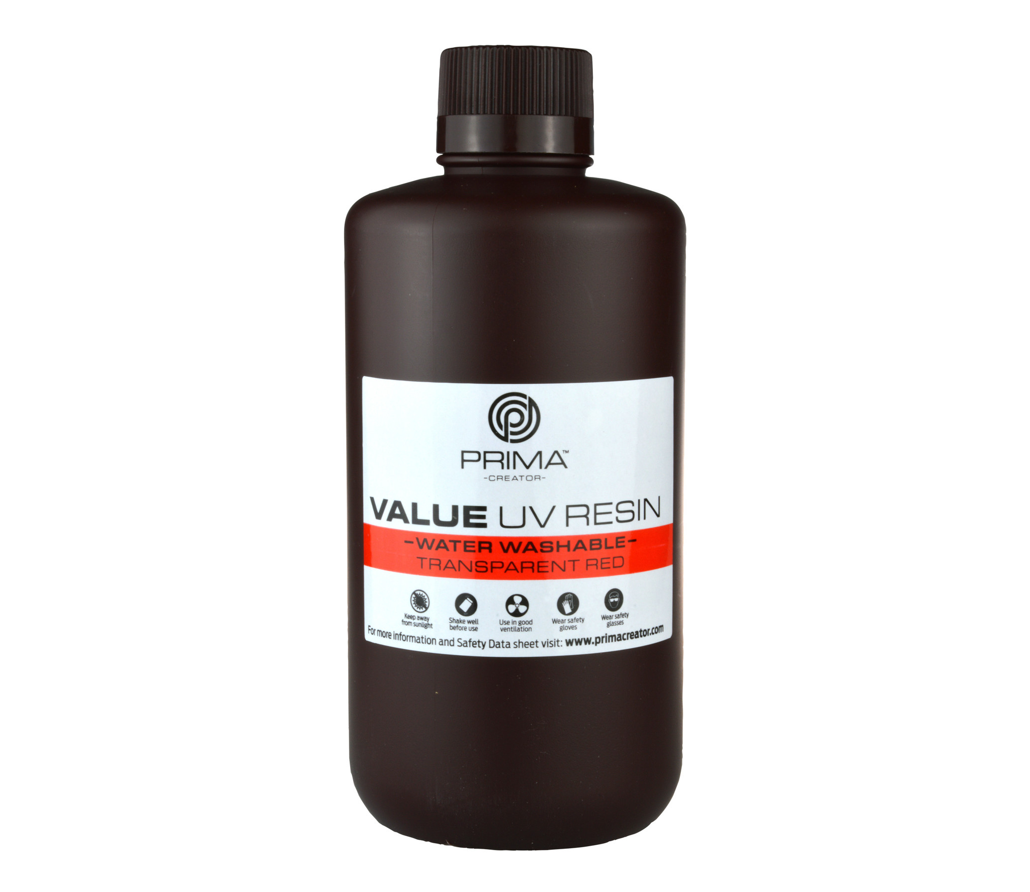 PrimaCreator VALUE DLP/UV Water Washable Resin - Transparent Red