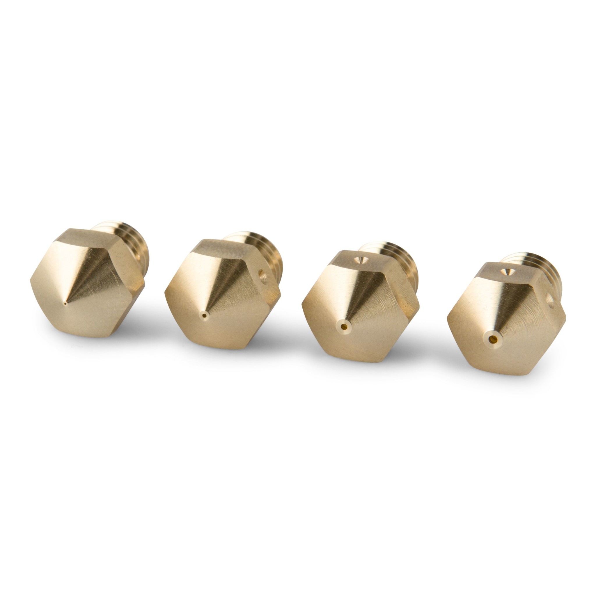 PrimaCreator Premium messing MK8 nozzle (Creality CR10 series, Makerbot, Craftbot) mixed 0.2/0.4/0.6/0.8 mm - 4 stuks