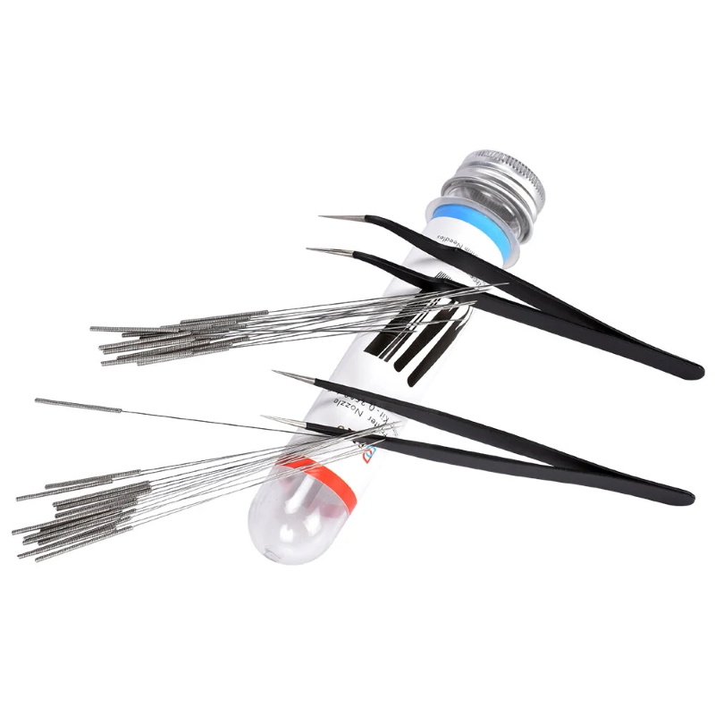 Nozzle cleaning set naaldjes & pincetten