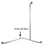 157076 Glijstang 110 cm | wandbeugel 75x75 cm 4 flenzen RVS gepolijst