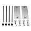 592000 Set door & door wastafelbeugels/douchezitting zonder rug RVS