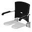 309110 Douchezitting U-uitsparing rug/arml. nokkenas RVS gepolijst/wit /antraciet