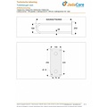 JadaCare Toiletbeugel vast 75 cm RVS wit