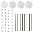 582400C Set d&d bouten div.glijstangen 4 flenzen RVS wit
