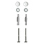 910011 Bevestigingsset (reserve)rolhouder/haak/planchet RVS hdb