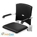 JadaCare Douchezitting opklapbaar softseat 5 cm RVS wit / zwart / wit - antraciet