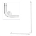 JadaCare Hoekwandbeugel / glijstang 90°  links/rechts 110 x 70 RVS wit