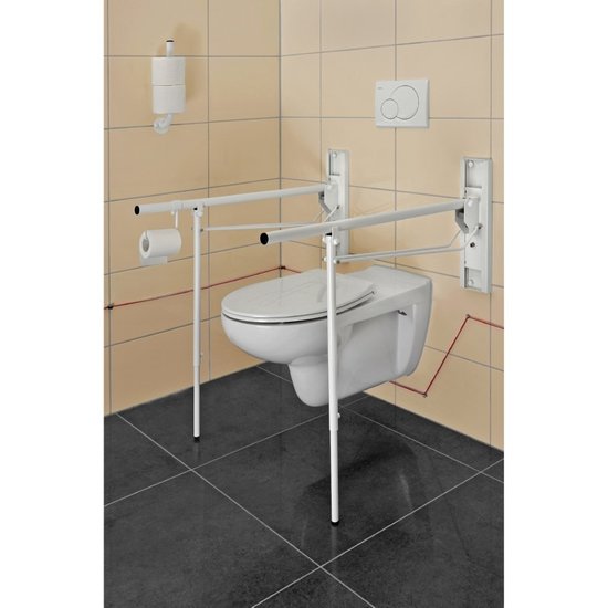 JadaCare Closetrolhouder armsteun RVS wit