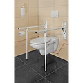 JadaCare Toiletsteun opklapbaar 80 cm met steunpoot RVS wit