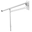 JadaCare Armsteun opklapbaar 80 cm met steunpoot RVS wit