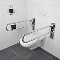 JadaCare Toiletbeugel opklapbaar 50 cm + closetrolhouder RVS gepolijst