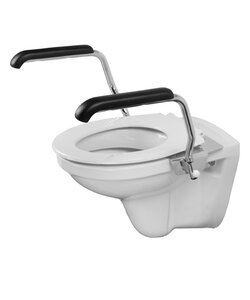 Toiletbeugelset h25cm zitting RVS gepolijst | incl. bevestiging