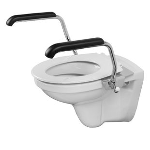 Toiletbeugelset h25cm zitting RVS gepolijst | incl. bevestiging