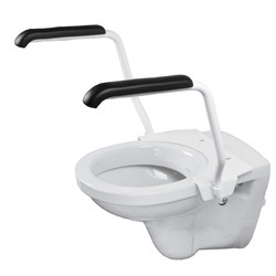 Toiletbeugelset h35cm RVS wit