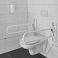 JadaCare Hoogte verstelbare rail toiletbeugel RVS wit