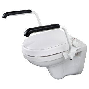 Toiletbeugelset 6cm vaste verhoger staal wit | incl. bevestiging