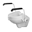 JadaCare Toiletbeugel-set hoogte 35 cm losse verhoger 10 cm staal wit | incl. bevestiging