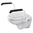 JadaCare Toiletbeugel-set hoogte 30 cm dubbele toiletzitting staal wit | incl. bevestiging