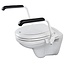 JadaCare Toiletbeugel-set hoogte 30 cm dubbele toiletzitting RVS wit | incl. bevestiging