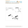 JadaCare Toiletbeugelset h25 cm staal wit softclose zwart zitting + deksel